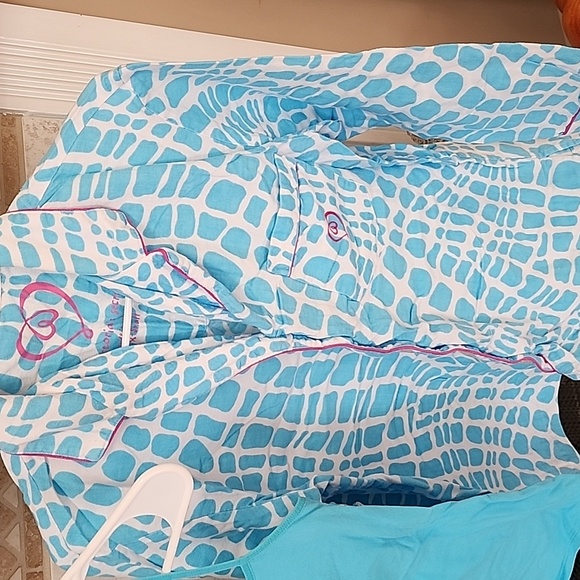 ๐ฉต VICTORIA'S SECRET Flannel Light Blue ANIMAL Pajama Set ๐ฉต - Picture 4 of 13